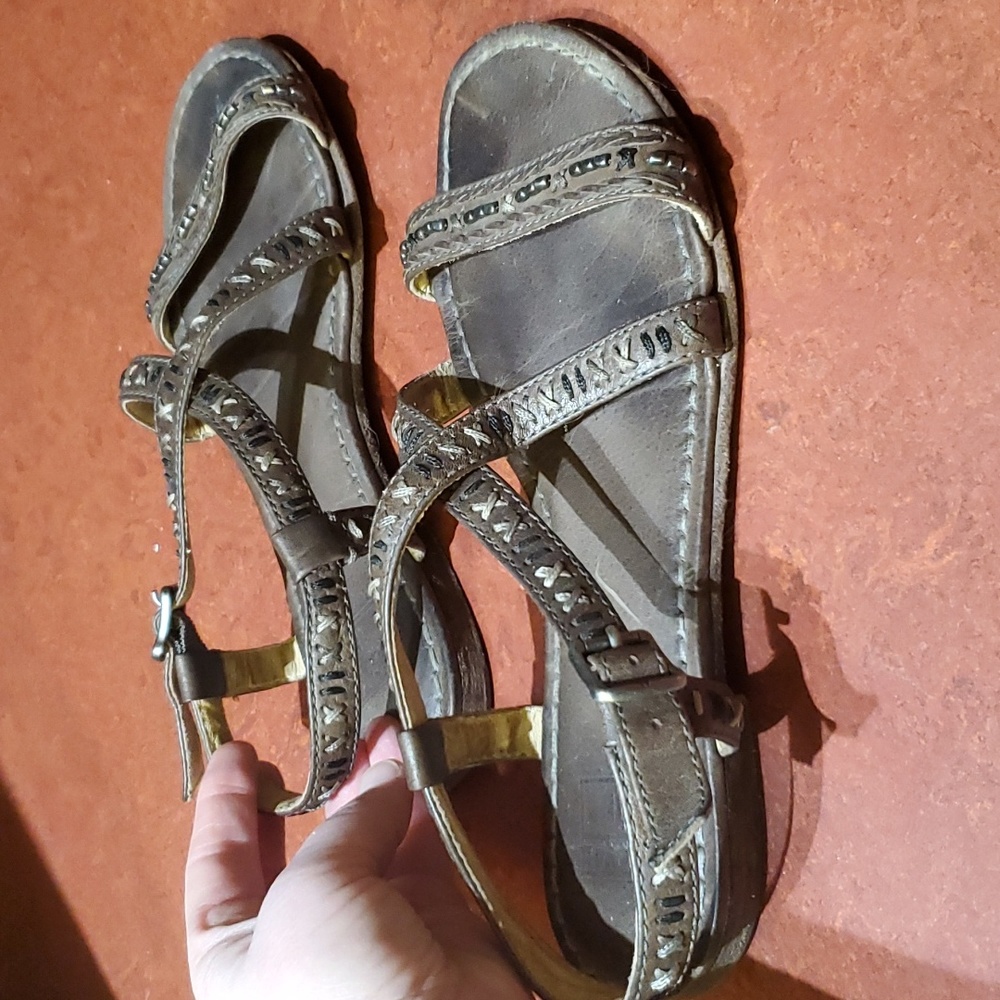Frye Carson sandals, boho criss cross variant
